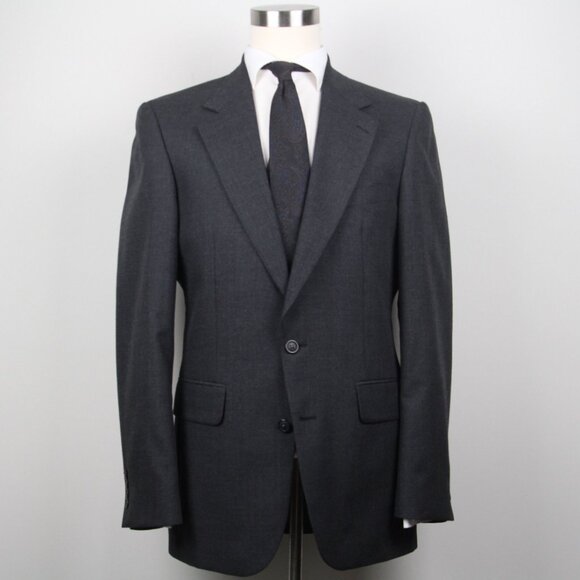Stafford Mens 2-pc Suit‎ Blazer Jacket 40L Pants Size 30Wx31L Grey Solid E081155 - Picture 2 of 15